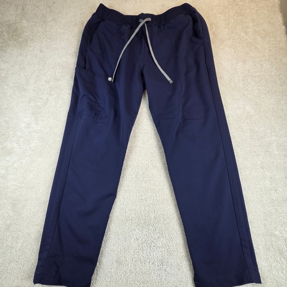 Fabletics Ion Scrub Pant Navy Blue Straight Leg Cargo Medical Uniform XL